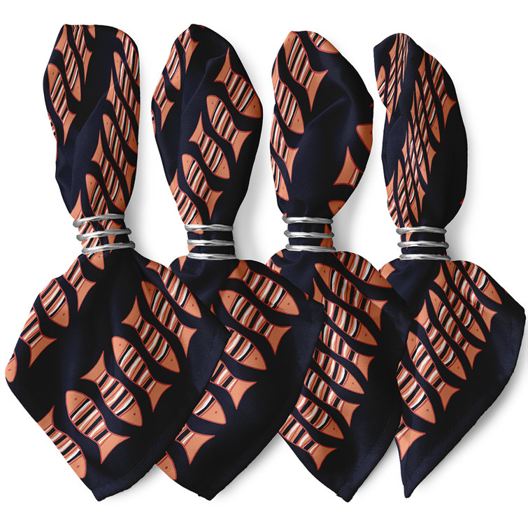 Highland Dunes Set Of 4 Something's Fishy Cloth Napkins Wayfair.co.uk